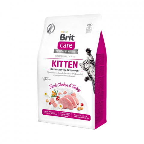 Брит 7кг Care Cat GF Kitten Healthy Growth & Development для котят, беременных и кормящих кошек