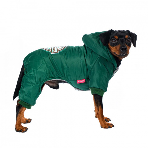 Комбинезон с капюшоном для собак M зеленый (унисекс) 3