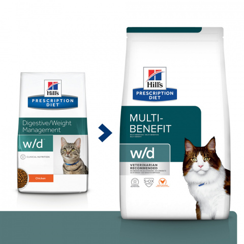 Prescription Diet w/d Multi-Benefit Сухой диетический корм для кошек при поддержании веса и сахарном диабете, с курицей, 1,5 кг 7