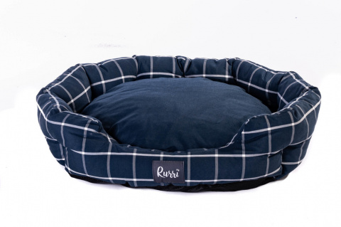 Лежак овальный Олве для кошек и собак мелких и средних пород, 66х55х17 см, синий