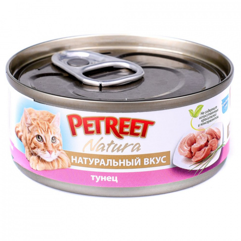 Консервы для кошек из кусочков тунца в рыбном супе, 70 г