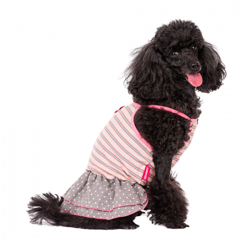Платье для собак с бантиком L розовый (девочка)