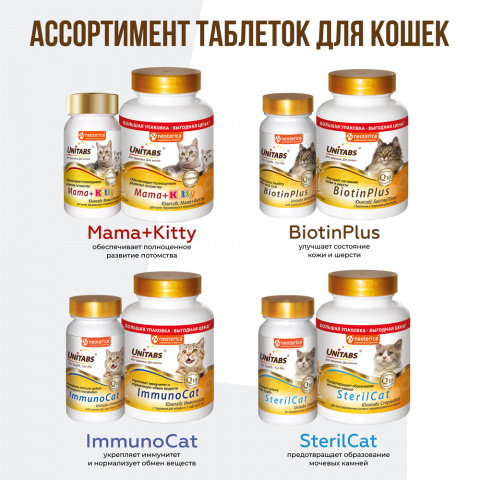 Витаминно-минеральный комплекс для восстановления иммунитета у кошек, 120 таблеток 7