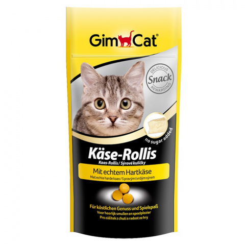 Gimcat Лакомство витаминизированное Сырные ролики для кошек, 40 г