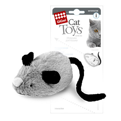 Игрушка для кошек Интерактивная Мышка 9 см