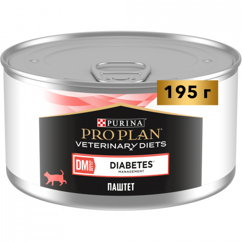 DM ST/OX Diabetes Management Влажный диетический корм (консервы) для кошек при сахарном диабете, паштет, 195 гр. 12