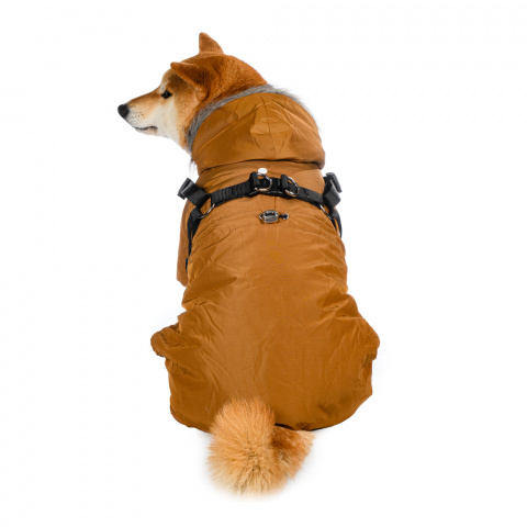 Комбинезон со шлейкой и капюшоном для собак XL бежевый (унисекс)
