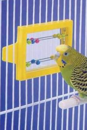 Игрушка для птиц Зеркало с бусинками 1