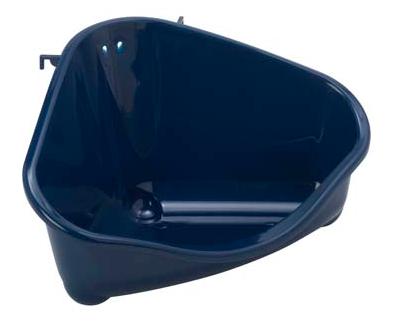 Туалет для кошек угловой средний синий 36х18х24 см