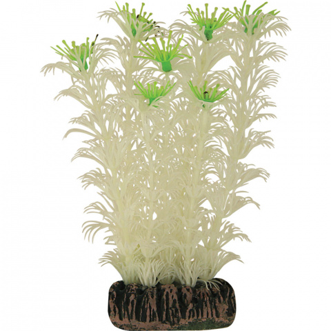 Растение для аквариумов искусственное светящееся Амбулия белая, 130 мм