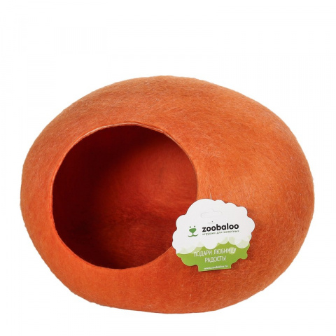 Домик-слипер WoolPetHouse для животных мелких пород, 40х40х20 см, оранжевый