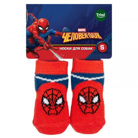 Носки для собак Marvel Человек-паук S красный (унисекс)