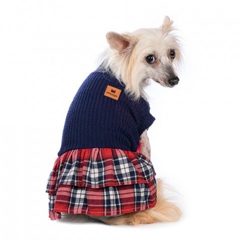 Платье-свитер с юбкой для собак XL синий (унисекс) 1