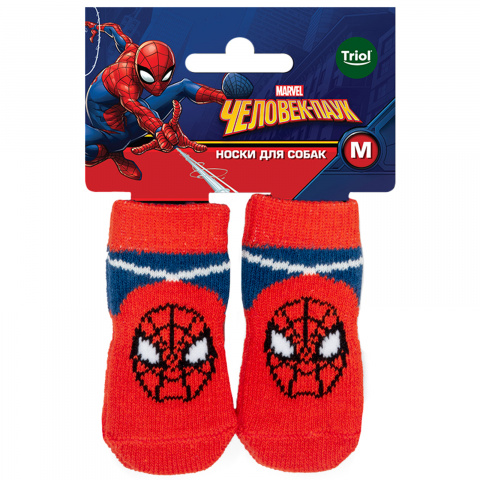 Носки для собак Marvel Человек-паук M красный (унисекс)