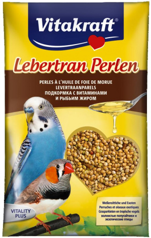 Lebertran Perlen Подкормка для волнистых попугаев для укрепления иммунитета, уп. 20 г