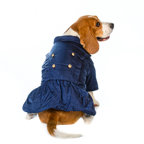 Куртка-платье для собак 2XL синий (девочка)