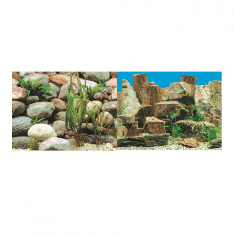 Фон двухсторонний 60x150см для аквариумов и террариумов, Каменная терасса/Каменный рельеф
