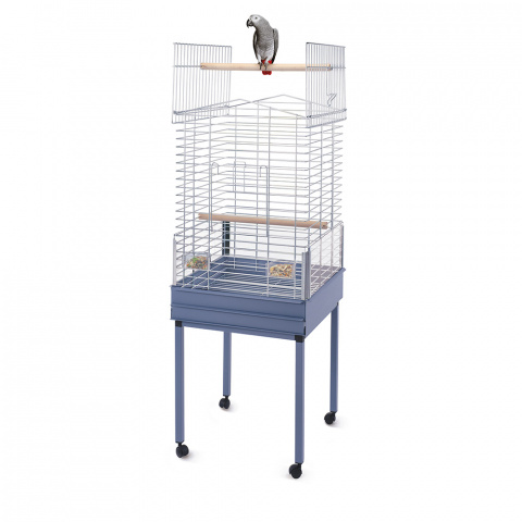 Клетка для птиц Ezia Special, 57х54х2,9x138 см, пепельно-синий, серый