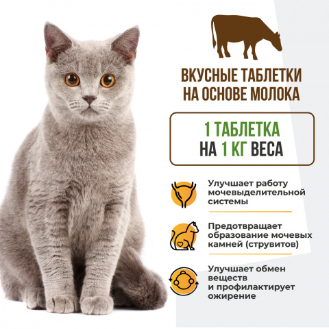 Витаминно-минеральный комплекс для стерилизованных кошек и кастрированных котов, 120 таблеток 2