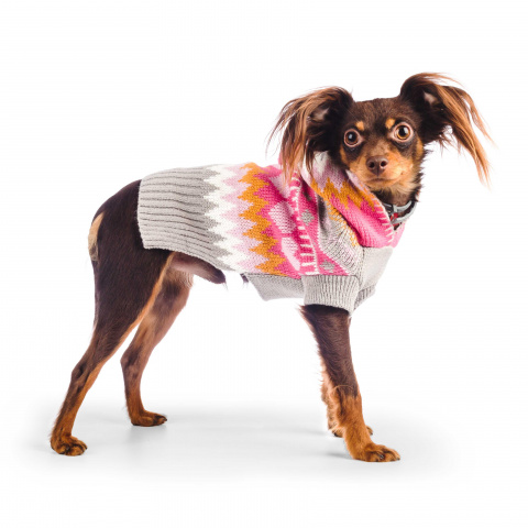 Свитер с капюшоном для собак 40см XL розовый (унисекс) 2