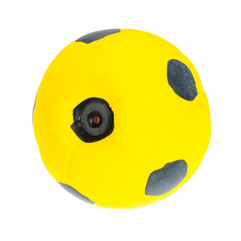 Игрушка для собак Мяч футбольный, латекс, желтый 8 см