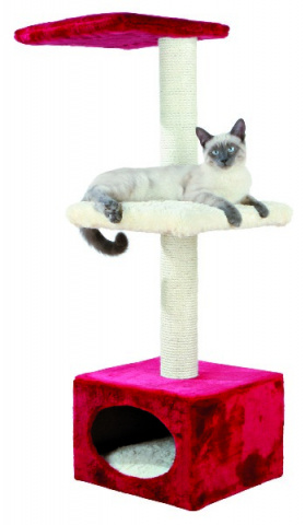 Домик для кошек Elena, 109 см, красный/бежевый