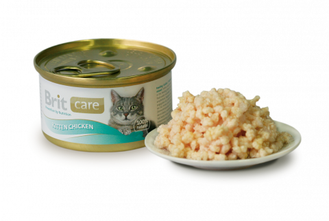 Care Cat консервы для котят, с курицей, 80 г 1