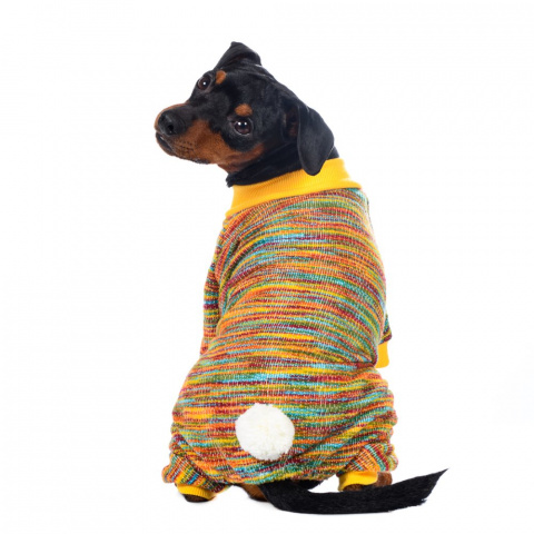 Костюм с хвостиком для собак XL желтый (унисекс) 5