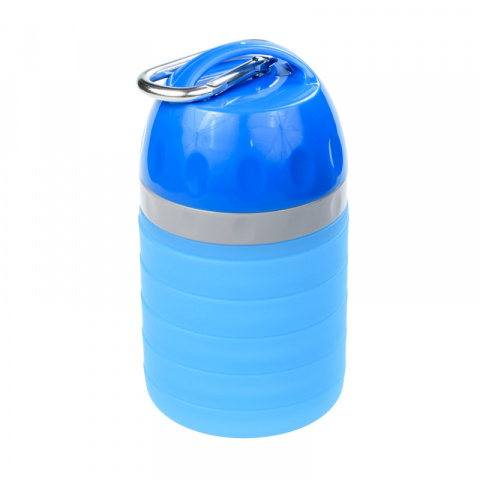 Бутылка для воды складывающаяся голубая 2