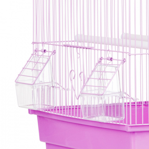 Клетка для мелких птиц 35x28x46 см фиолетовая 2
