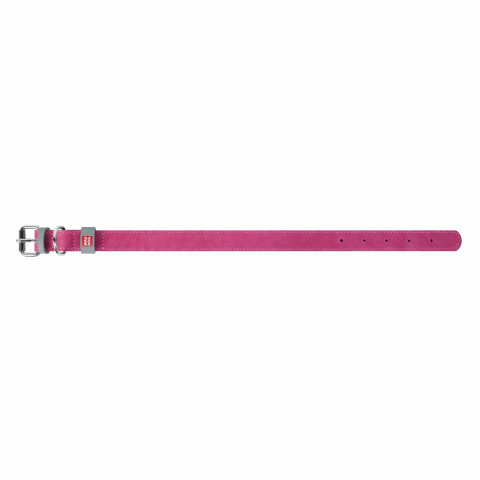 Ошейник WAUDOG Classic, кожа, металлическая пряжка (ширина 15 мм, длина27-36 см) розовый
