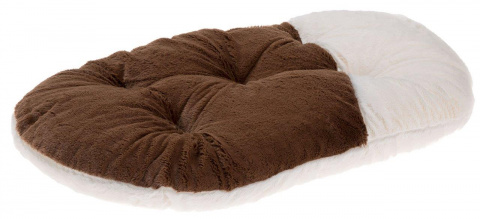 Подушка для животных RELAX 55/4 SOFT, плюшевая, бело-коричневая 55х36х2 см