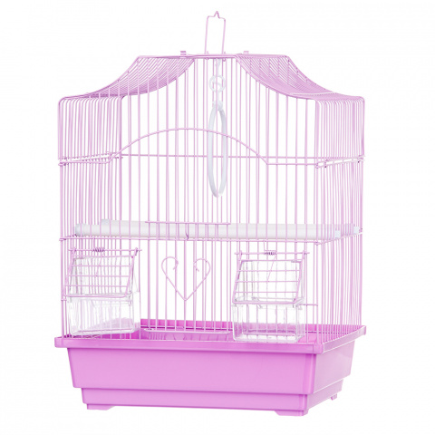 Клетка для мелких птиц 30x23x39 фиолетовая