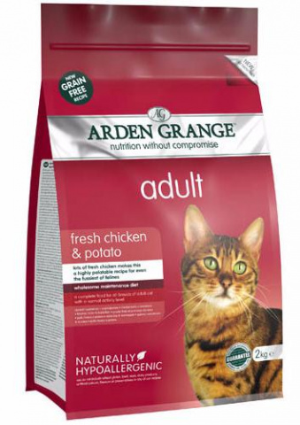 Adult Cat Grain Free корм для кошек старше 1 года, беззерновой, с курицей и картофелем, 2 кг
