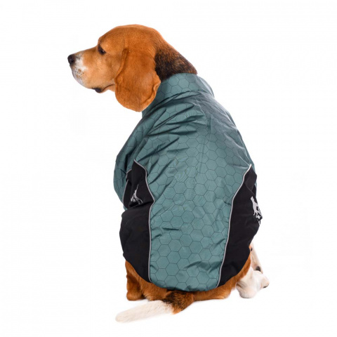 Куртка на молнии для собак крупных пород 41x60x39см 2XL зеленый (унисекс) 4