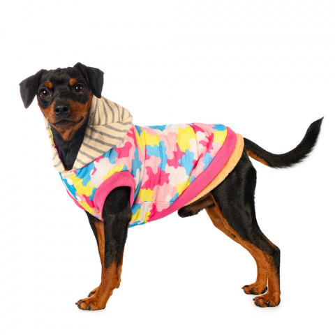 Куртка с капюшоном для собак XL розовый (унисекс)