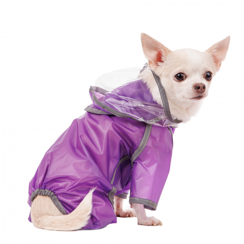 Дождевик для собак с ножками S фиолетовый (унисекс)
