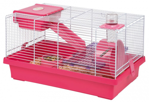 Клетка для грызунов International Mica, цвет: розовый, 46х29х26 см