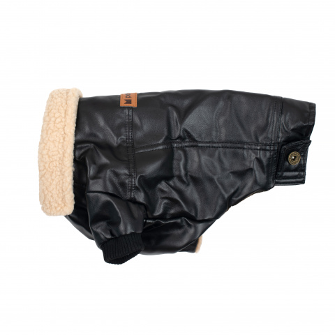 Куртка из кожзама для собак 5XL черный (унисекс) 3