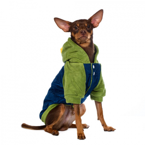 Куртка с капюшоном для собак M синий (унисекс) 3