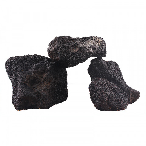 Декорация природная Черный вулканический камень, М, 10-20 см