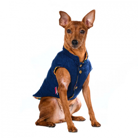 Куртка двухсторонняя для собак 3XL синий (унисекс) 4