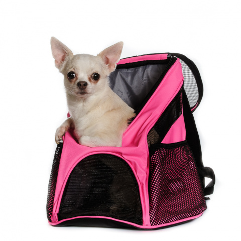 Рюкзак-переноска для кошек и собак мелкого размера, 35х25х31 см, розовый 1