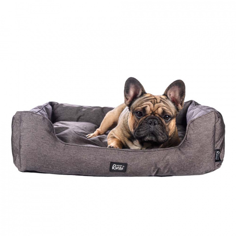 Лежак овальный для собак и кошек средних пород, 70х60х19 см, кофейный 1