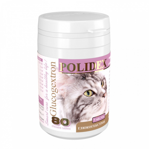 Полидекс Глюкогестрон Таблеки для восстановления суставов, связок, сухожилий для у кошек, 80 таблеток