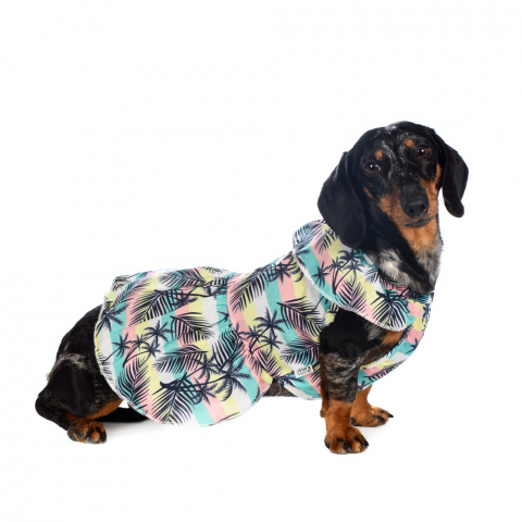 Платье для собак с листьями зеленое L 3