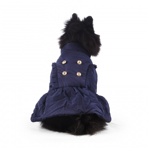 Куртка-платье для собак S синий (девочка) 2