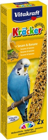Крекеры для волнистых попугаев Kracker, с кунжутом ибананом, 2шт