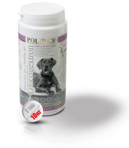 Полидекс Глюкогестрон+ Таблетки для профилактики и лечения заболеваний опорно-двигательного аппарата у собак, 300 таблеток