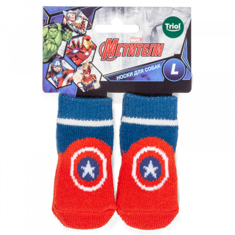 Носки для собак Marvel Капитан Америка L синий (унисекс)